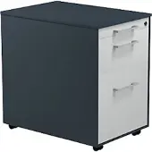 Mauser Schubladencontainer auf Rollen, 570x600mm, 1 Materialschub,anthrazitgr./lichtgr.