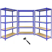 Monster Racking 3 Bay Garage Racking Regale/Schuppen Gewächshaus Regale 5 Tier 1200mm breit T-RAX