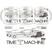 Retour Vers Le Futur Zurück In Die Zukunft Time Machine One Size White / Grey