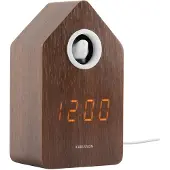 Karlsson - Wecker Cuckoo Led - Dunkelbraun - 6x9x15.3cm