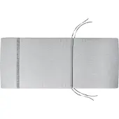 Beliani Auflagen 6er Set Cremeweiß Stoff 106x50x5 cm mit Befestigungsbändern UV-Beständig Moderne Sitzauflage für Niederlehner Gartenstuhl