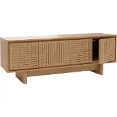 Mendler TV-Rack MCW-O34, TV-Board Fernsehtisch Lowboard Kommode, Schubladen Ablagen, Melamin 51,5x150x39,5cm Ulme natur