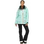 Superdry für Damen. WS110165A Skijacke Ultimate Rescue türkis (L), Sportlich, Schnee, Recyceltes Polyester, Nachhaltig