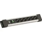 Bachmann CONNECTUS 6xCEE7/3, 1xSchalter 2,0m CEE7/7 Grau