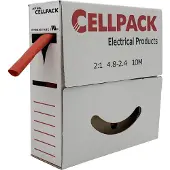 Cellpack 127054 Krympeslange uden lim Rød 4.80 mm 2.40 mm Krympningshastighed:2:1 10 m