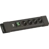 Bachmann CONNECTUS 4xCEE7/3, 1xSchalter 2,0m CEE7/7 Schwarz