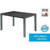 MFG Lofttisch 160x90 cm, Gestell: anthrazit, Plattendekor: dark-stone
