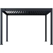 Paragon , Pergola / Pavillon mit Lamellendach "Tuscan 1012", anthrazit, 310 x 370 x 256 cm (L x B x H)