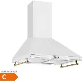 Klarstein Victoria Dunstabzugshaube 60cm Retro-Design 630m3/h 2 LED-Lampen Weiß