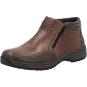 Rieker Winterboots , Herren, Gr. 42, braun (dunkelbraun), Lederimitat, Schuhe Winterboots, Winterstiefelette, Halbschuh mit beidseitigen Reißverschlüssen, Topseller