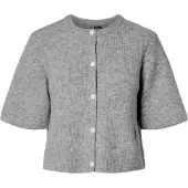 Pieces Pcsilly Kurzarm Strickjacke | Grau | XXL
