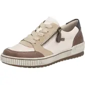 Remonte Damen sportlicher Schnürer in Beige, Größe 37