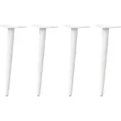 vidaXL Couchtischbeine Konische Form 4 Stk. Weiß 42-43 cm Stahl