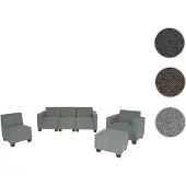 Mendler Modular Sofa-System Couch-Garnitur Lyon 3-1-1-1, Stoff/Textil grau
