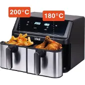 Eldom IDEAL Fettfreie Friteuse doppelt horizontal 9L 8 Funktionen - einschließlich Lebensmittel