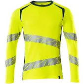 Mascot Herren Langarmshirt Hi-vis Gelb / Dunkelpetroleum 5XL - 19081-771-1744-5XLONE - Hi-vis Gelb / Dunkelpetroleum