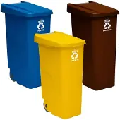 Wellhome 330l Pk3589 Recyclingbehälter 3 Einheiten