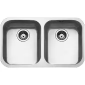 Smeg UM4040, Unterbauspüle, Rechteckig, Edelstahl, Edelstahl, 2 Bowling, Rechteckig