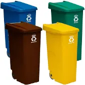 Wellhome 440l Recyclingbehälter 4 Einheiten