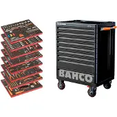 Bahco 1477K9BLACK Werkstattwagen, bestückt mit Werkzeugen für den Automobilbereich