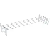 Sauvic 130 Cm Ausziehbarer Wäscheständer Mit Kunststoffbeschichtung Silber Silber One Size