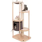Catit Kratzbaum Vesper Vesper Treehouse, LargeSpielbaum mit 5 Ebenen und extradicke Kratzsäule ca. 136 x 72 x 57 cm