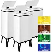 Wellhome Intelligente Mülleimer 50l 3 Einheiten