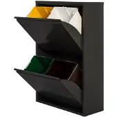 Wellhome Metallischer 4-kammer-mülleimer Und Recyclingbehälter 68l