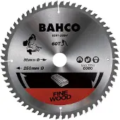 Bahco 60-zahn-kreissägeblatt Mit 0° Feinzahn Und Hartmetallspitze Für Holzwerkstoffe 250 Mm
