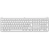 Logitech Signature Slim K950, Volle Größe (100%), Kabellos, RF Wireless + Bluetooth, Scherenschalter, QWERTZ, Weiß