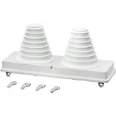 Hensel MI FP 72 Aufsatzflansch mit Kabelverschraubung 2x30-72mm - Mi FP 72
