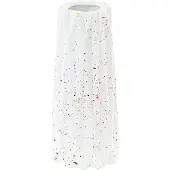 Beliani Blumenvase Keramik weiss 24 cm AMALIADA