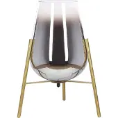 Beliani Tischlampe aus Stahl und Goldglas 44 cm modernes Wohnzimmer Schlafzimmer