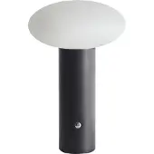 Beliani Kabellose Tischlampe Schwarz Metall Wiederaufladbar Akku Touch Funktion LED Dimmer Dimmfunktion USB Kabel Tischleuchte Modernes Design