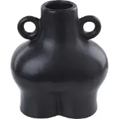 Beliani Keramik-Blumenvase schwarz NAFPLIO Lumarko!