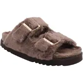 Scholl Clog Damen Belle Kunstfell Brown-Schuhgröße 38