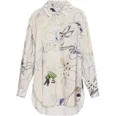 Desigual Hemd Newsarty 25WWCW14 Weiß Loose Fit