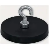Eichner Neodymmagnet Ø 43 mm gummierter Magnet, mit Haken Ø 6,4 mm