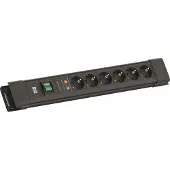 Bachmann CONNECTUS 6xCEE7/3, 1xSPD 1xSchalter 2,0m CEE7/7 Schwarz