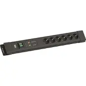 Bachmann CONNECTUS 6xCEE7/3, 1xGVS 1xSchalter 2,0m CEE7/7 Schwarz