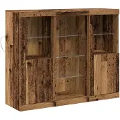 vidaXL LED-Sideboard Altholz 123 x 37 x 100 cm Holzwerkstoff