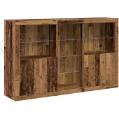 vidaXL LED-Sideboard Altholz 162 x 37 x 100 cm Holzwerkstoff
