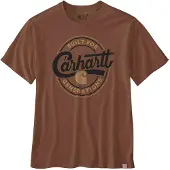 Carhartt T-Shirt Relaxed Lightweight Script Graphic Herren Red Duck Heather-S