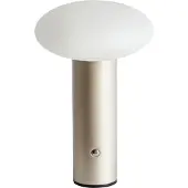 Beliani Kabellose Tischlampe Gold Metall Wiederaufladbar Akku Touch Funktion LED Dimmer Dimmfunktion USB Kabel Tischleuchte Modernes Design