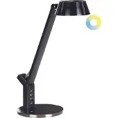 Beliani LED-Schreibtischlampe Messing Metall mit USB-Port Dimmbar Verstellbarer Schirm Helligkeitsregulierung Modern Büro Ausstattung Arbeitsleuchte
