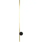 Beliani LED Wandlampe Gold Aluminium Schwarz Eisen Sockel 90 cm Licht Beleuchtung Schlafzimmer Wohnzimmer Modernes Design