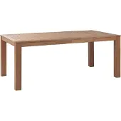 Beliani Gartentisch Braun Akazienholz 190 x 105 cm Rechteckig Rustikaler Stil Gartenmöbel