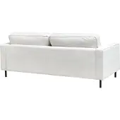 Beliani Sofa Set Cremeweiß Stoff 3-Sitzer Sofa und Sessel mit Schwarzem Metallgestell Sitzkissen Klassisch Industrie Design Wohnzimmer-Set Sitzgruppe