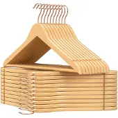 Songmics Kleiderbügel aus Holz 20er Set CRW001N01