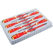 Bahco Insulated Slotted And Phillips With Multi-component Handle Schraubendreher-set 7 Einheiten